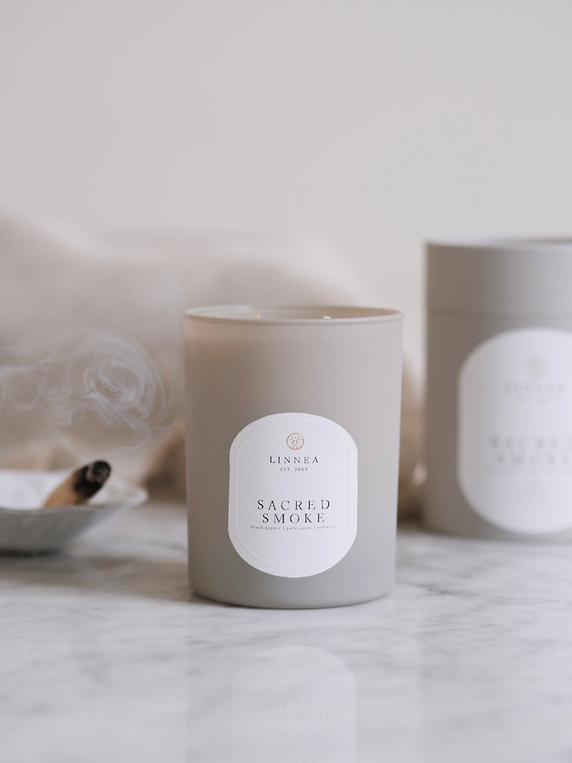 Sacred Smoke 2 Wick Candle - The Cross Decor & Design