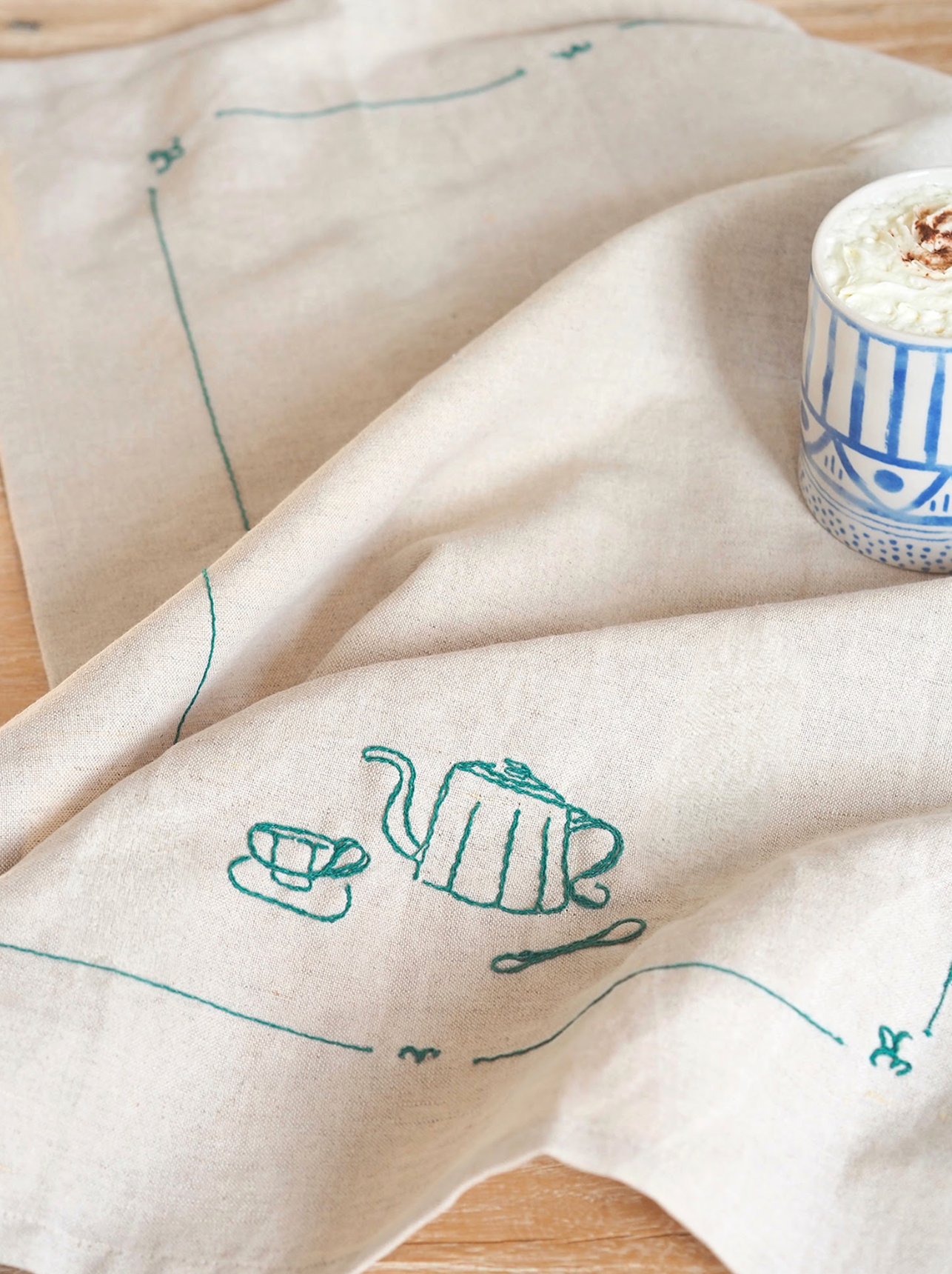 Teapot & Teacup Tea Towel