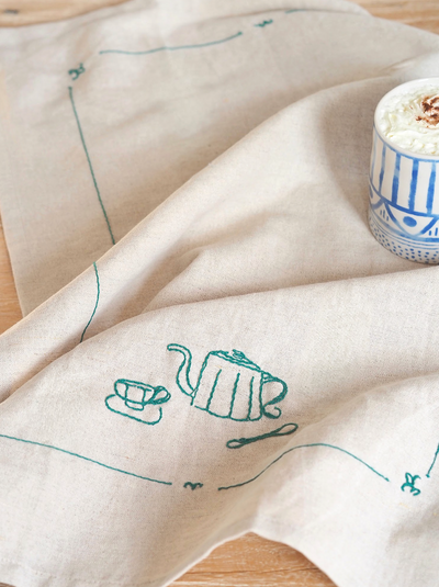 Teapot & Teacup Tea Towel