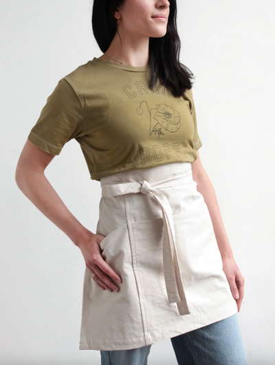 Natural Canvas Half Apron - The Cross Decor & Design