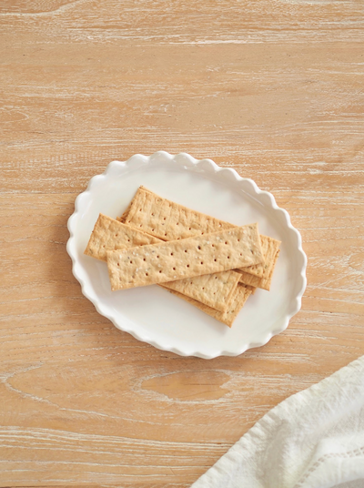 Nova Scalloped Oval Plate - The Cross Decor & Design
