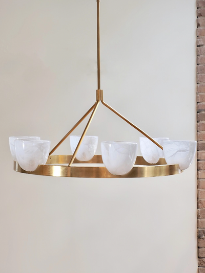 Oriana Antique Brass Chandelier - The Cross Decor & Design
