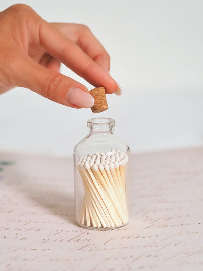 Apothecary White Match Bottle