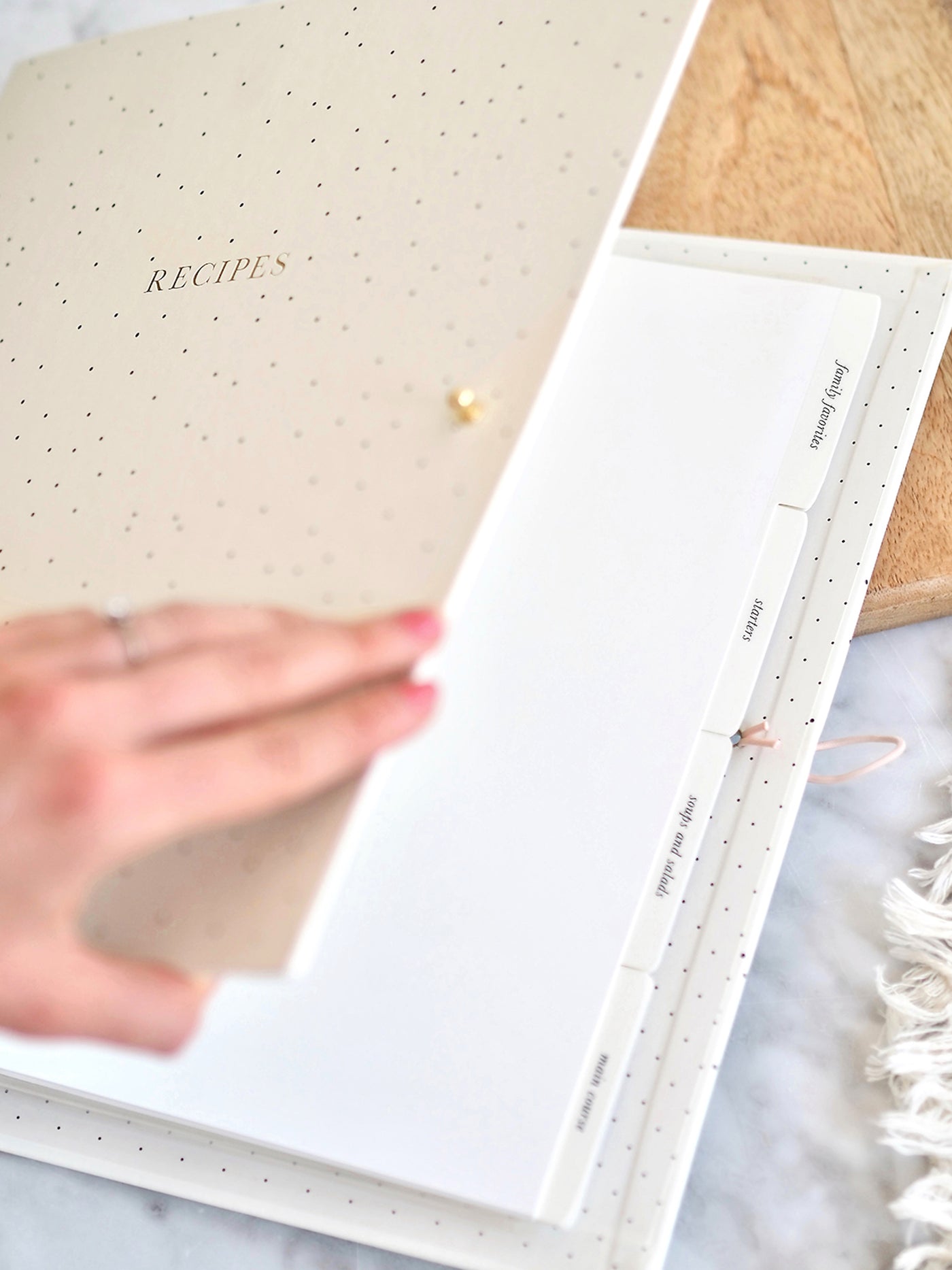 Polka Dot Recipe Binder - The Cross Decor & Design