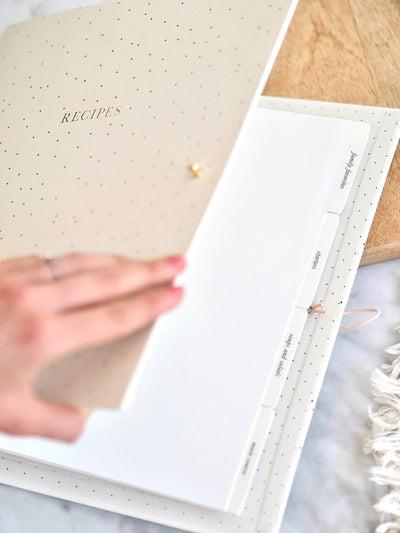 Polka Dot Recipe Binder - The Cross Decor & Design