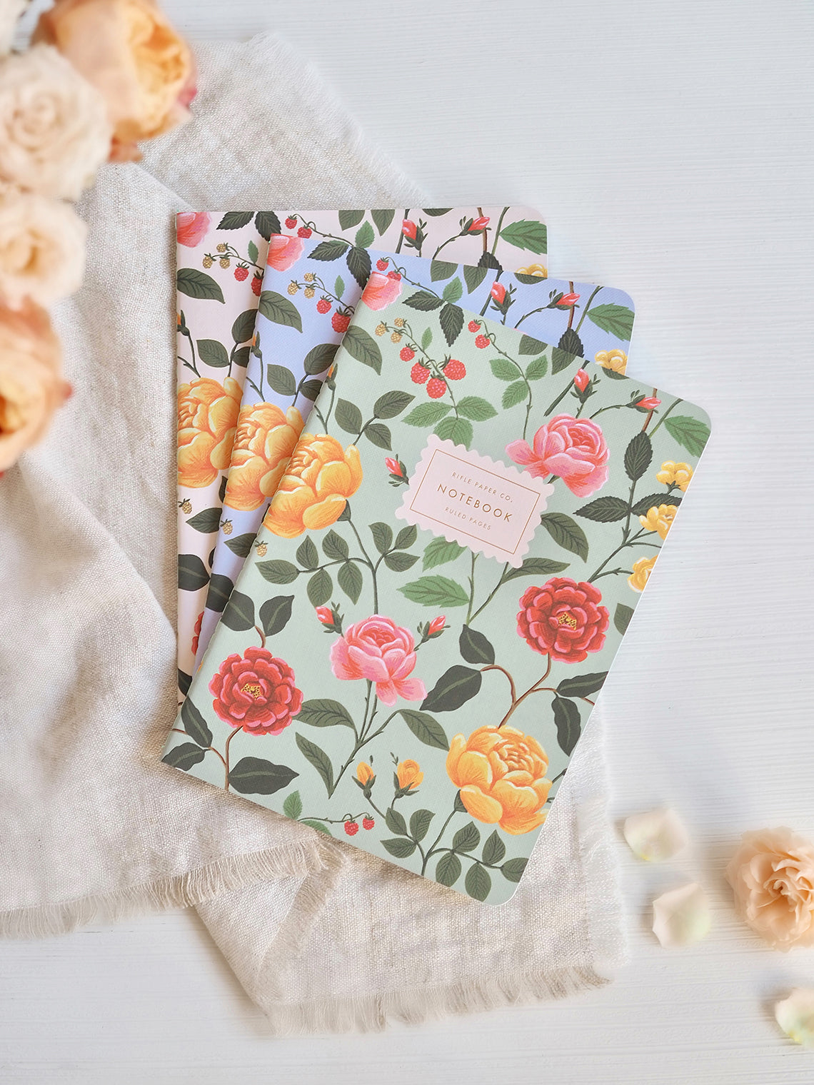 Roses Notebooks Assorted Set of 3