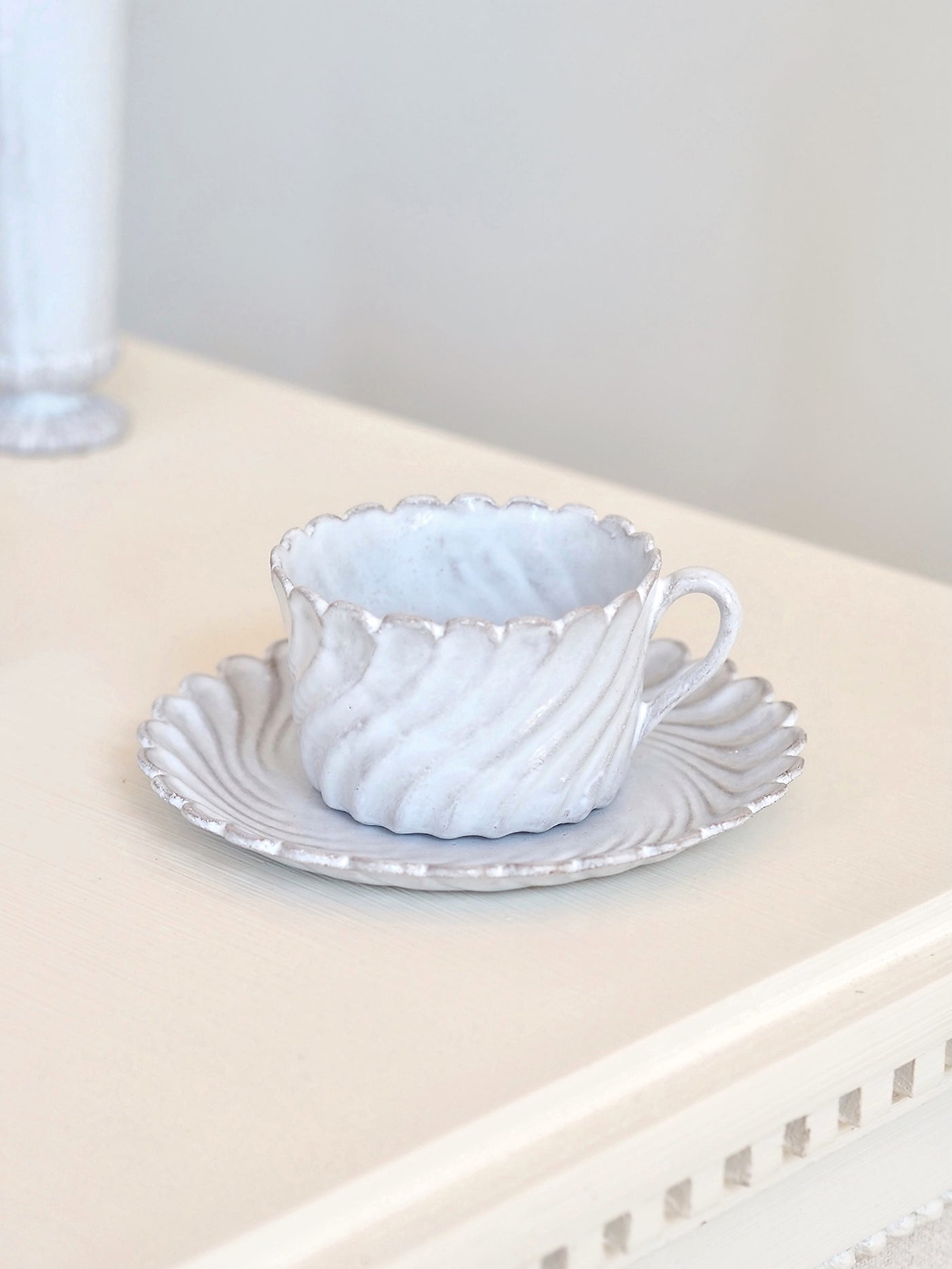 Astier De Villate | Peggy Tea Cup & Saucer - The Cross Decor & Design