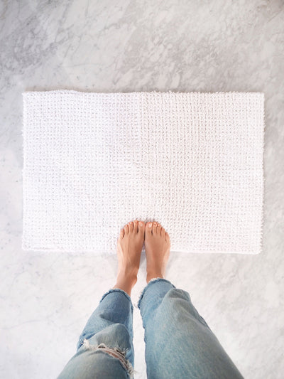 Willow White Bath Mat - The Cross Decor & Design