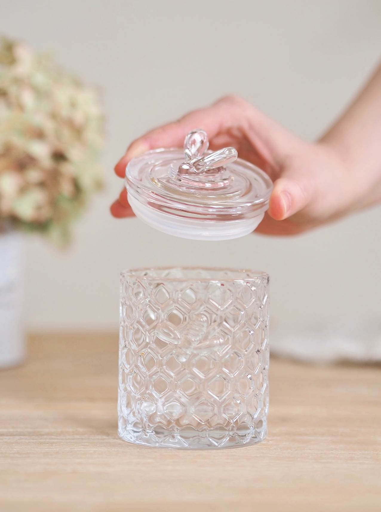 Honeycomb Jar with Bee - The Cross Decor & Design