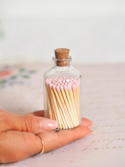 Apothecary Pink Match Bottle