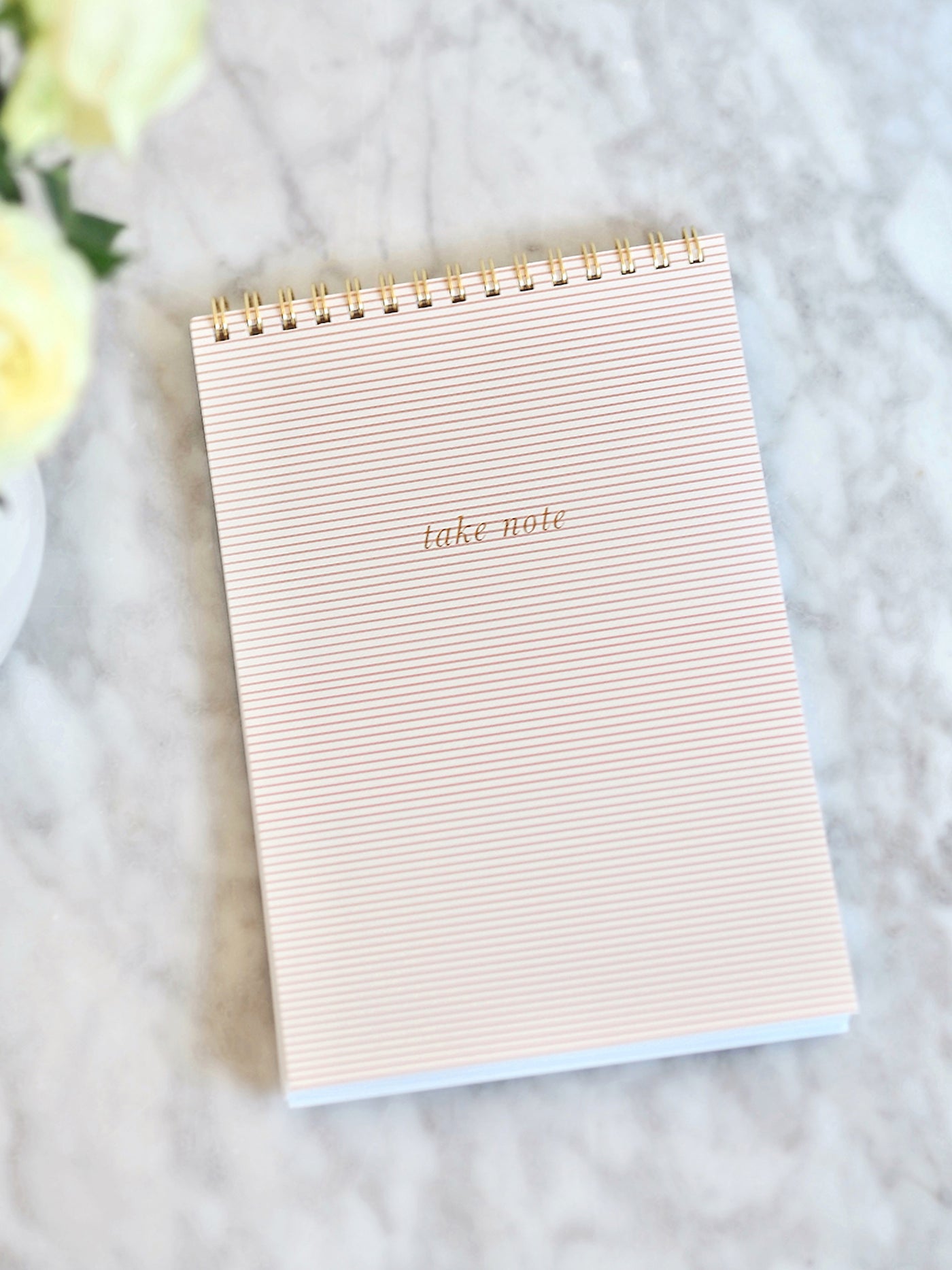 Rose Linen Stripe Notebook