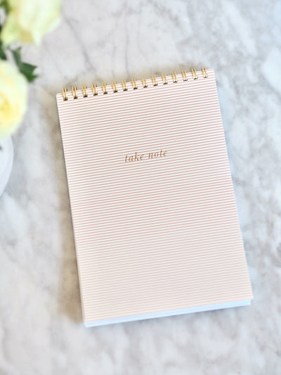 Rose Linen Stripe Notebook