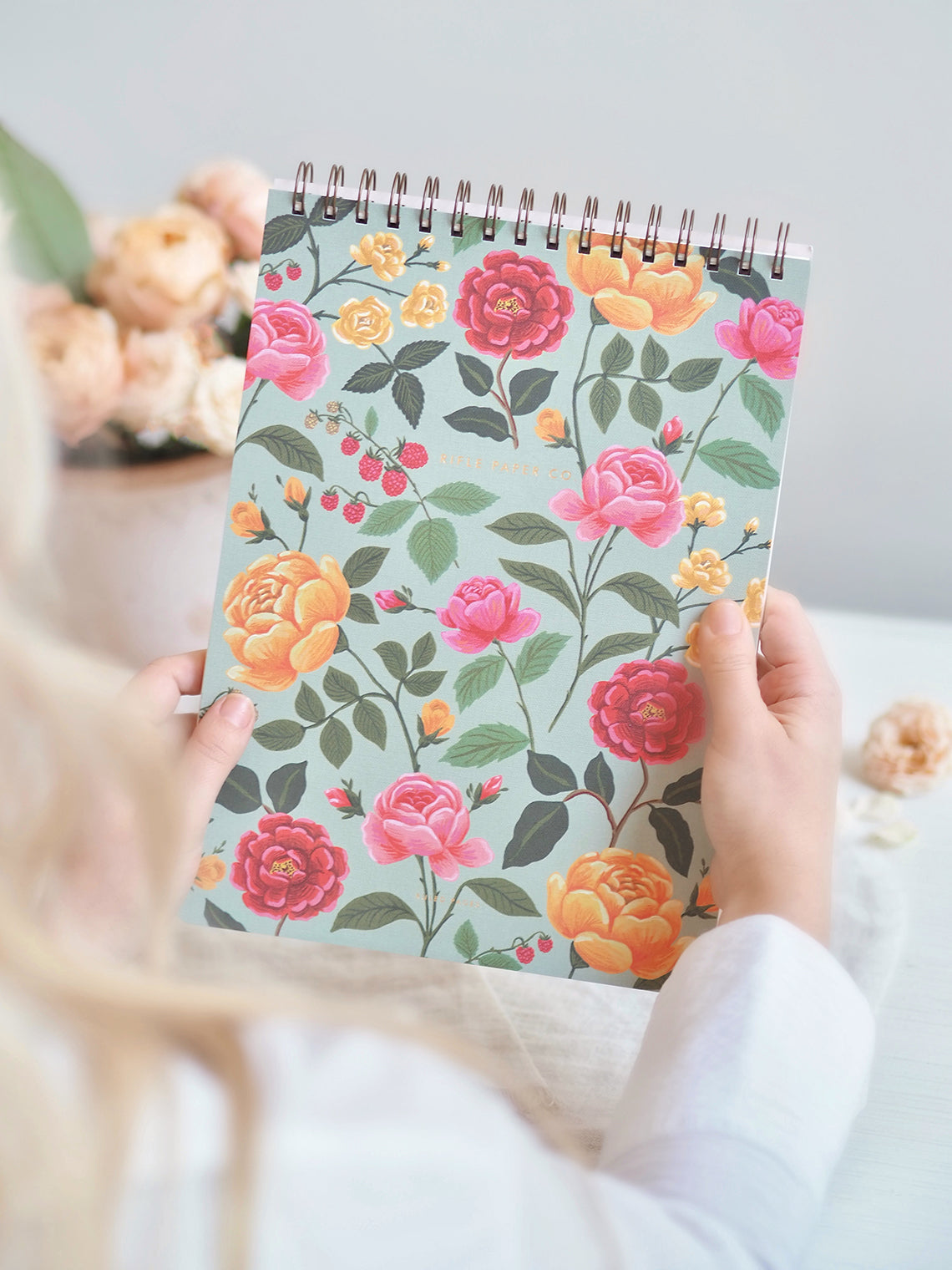 Roses Spiral Notebook - The Cross Decor & Design