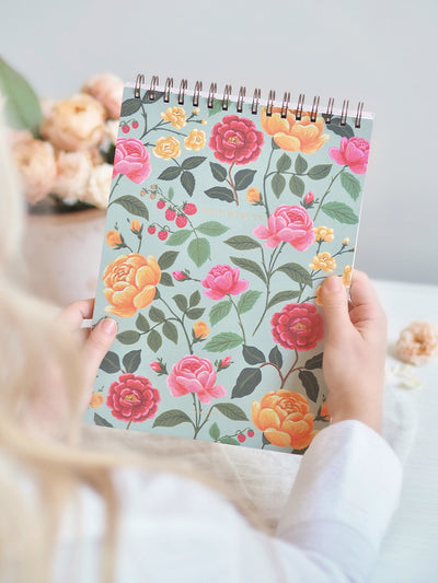Roses Spiral Notebook - The Cross Decor & Design