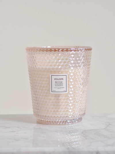 Rose Coloured Glasses 5 Wick Hearth Candle - The Cross Decor & Design