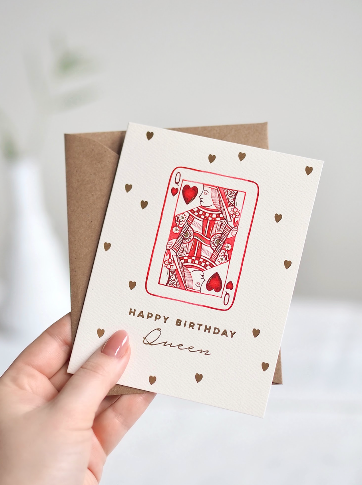 Queen of Hearts Birthday Card