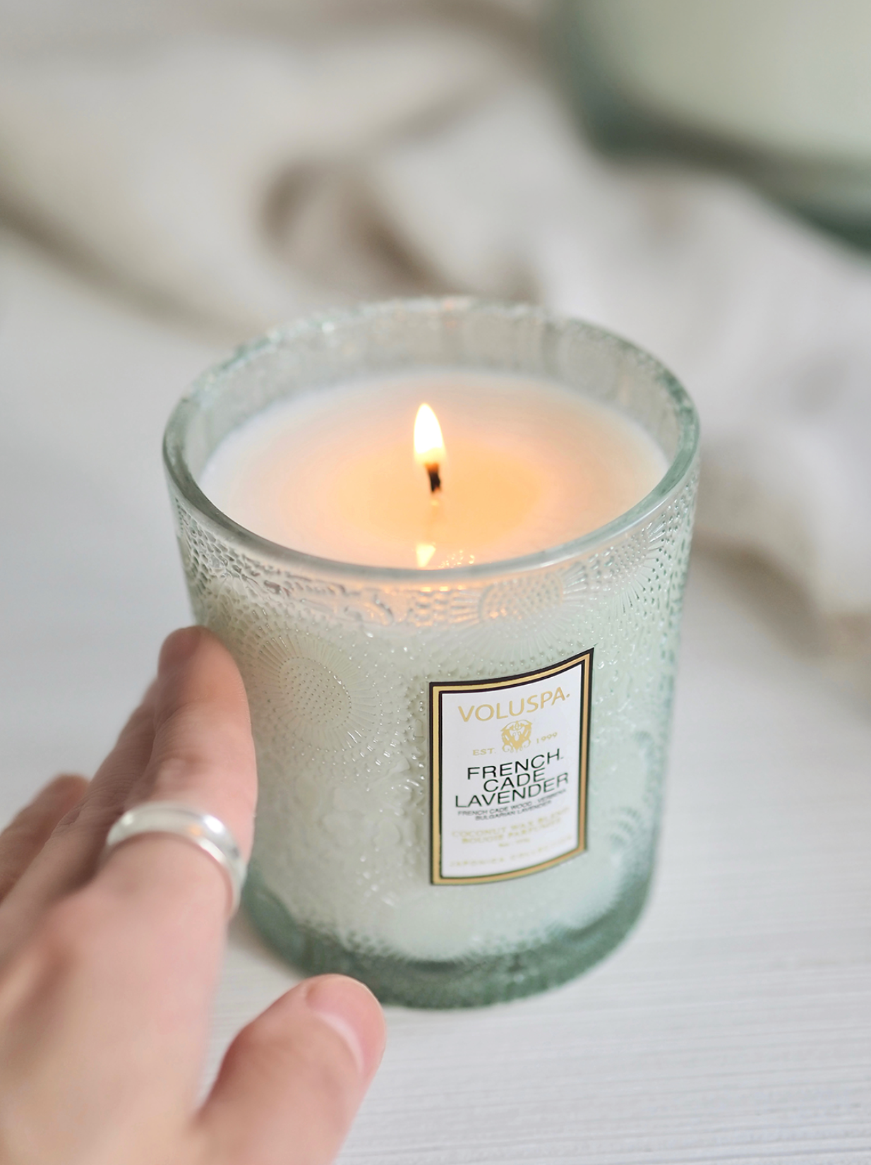 French Cade Lavender Boxed Candle - The Cross Decor & Design