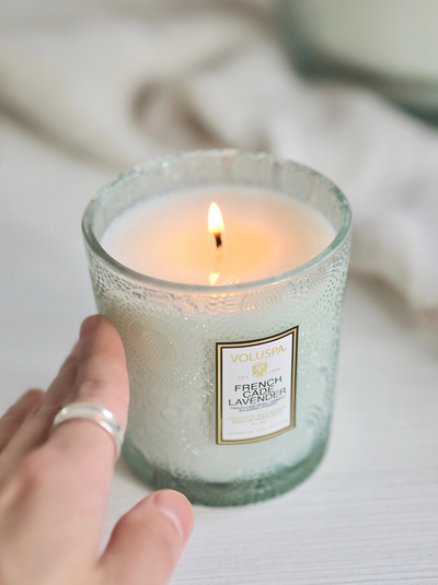 French Cade Lavender Boxed Candle - The Cross Decor & Design