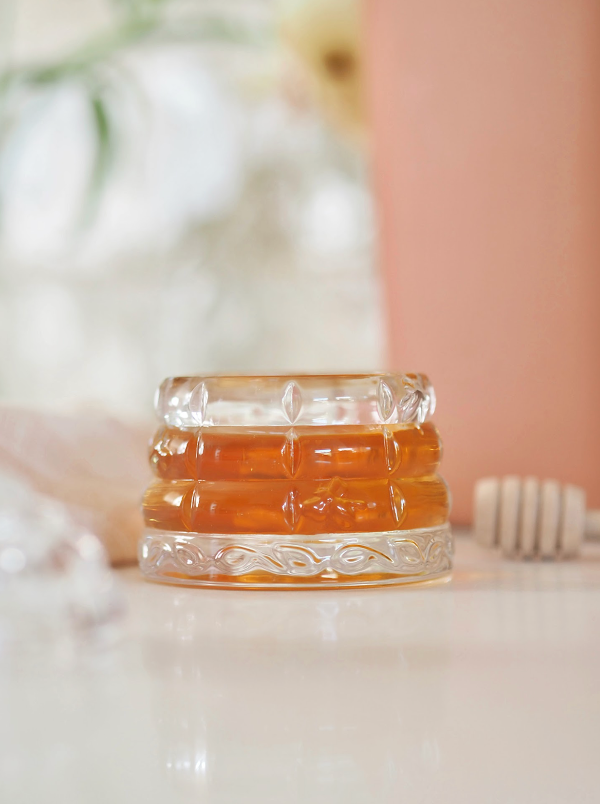 Glass Beehive Honey Pot w/ Dipper - The Cross Decor & Design