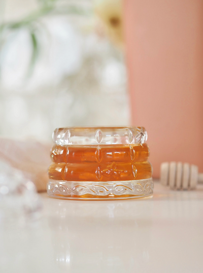 Glass Beehive Honey Pot w/ Dipper - The Cross Decor & Design