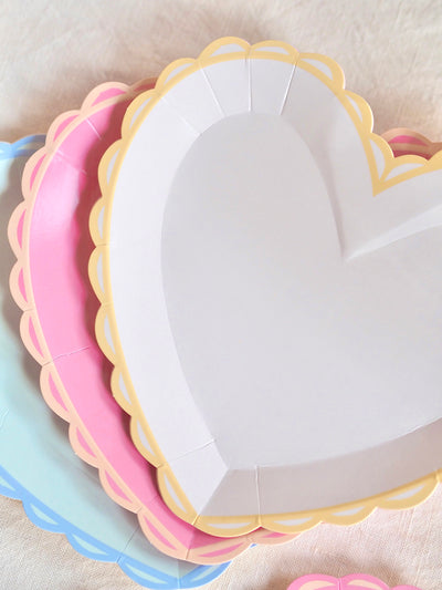 Pastel Heart Plates