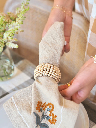 Riviera Beaded Napkin Ring - The Cross Decor & Design