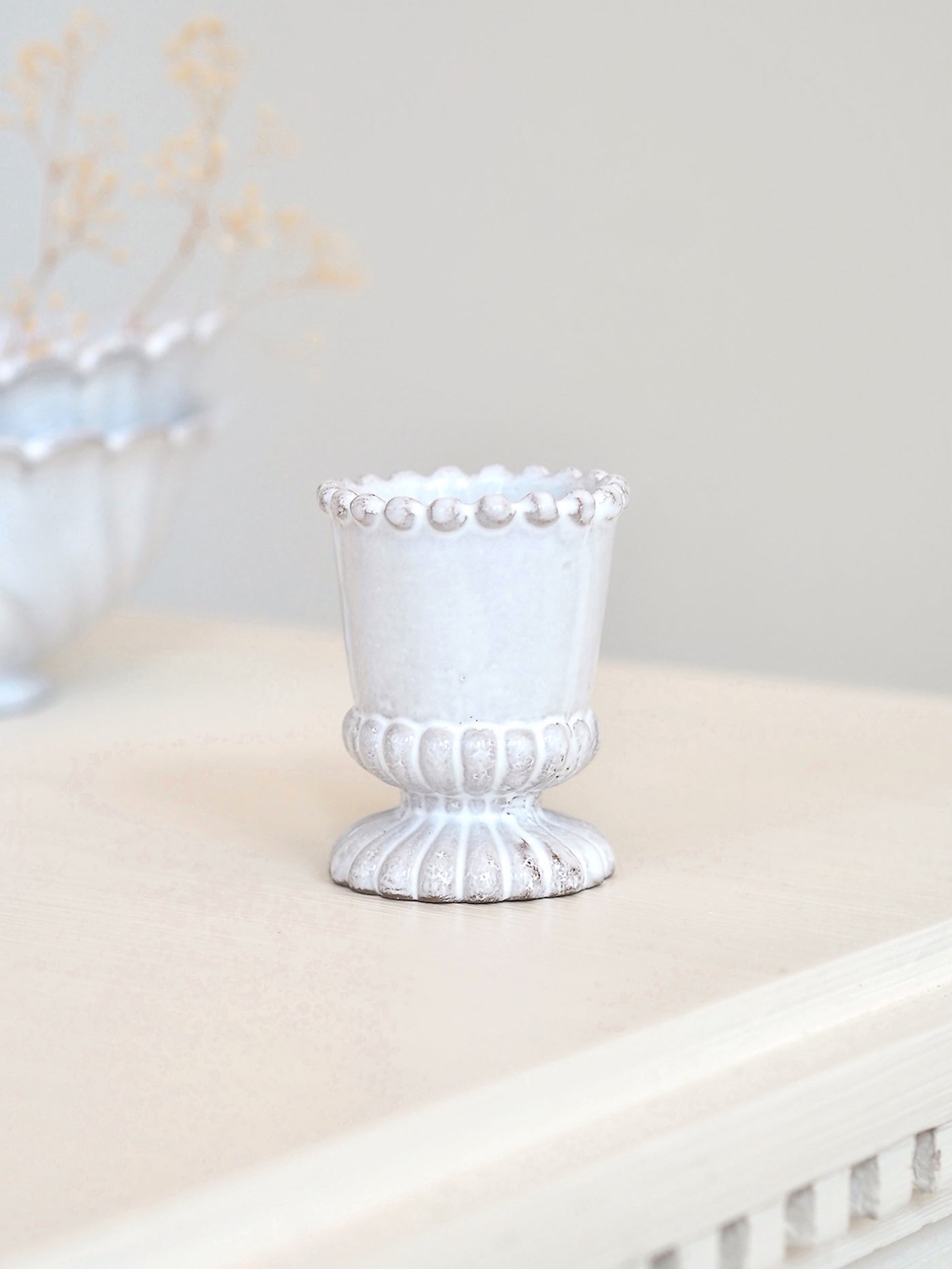 Astier De Villate | Adelaide Egg Cup with Beaded Rim - The Cross Decor & Design