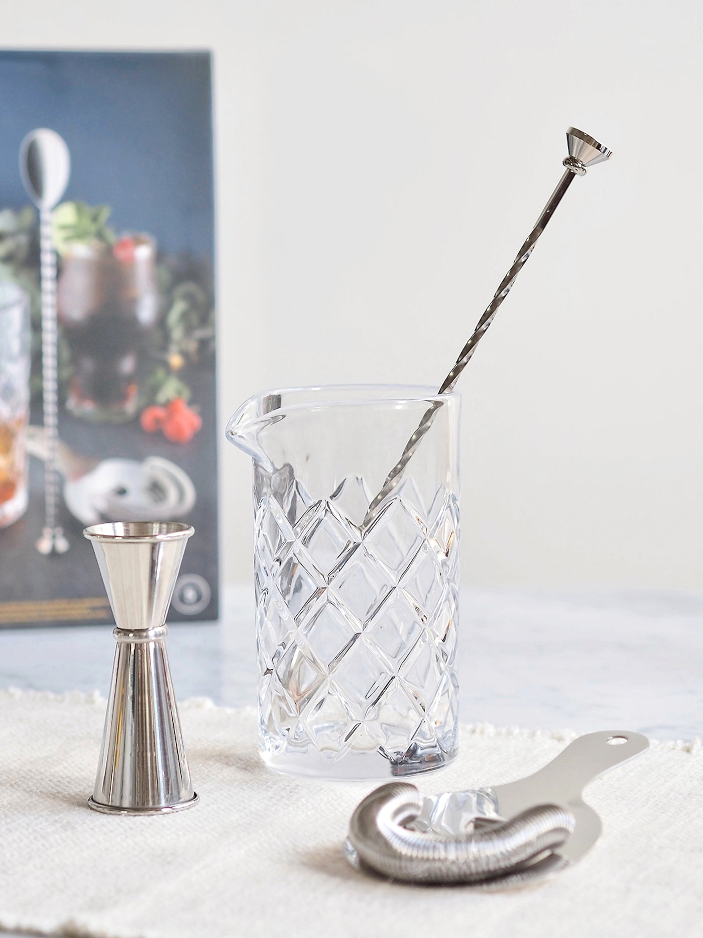 Embossed Cocktail Mixing Set - The Cross Decor & Design