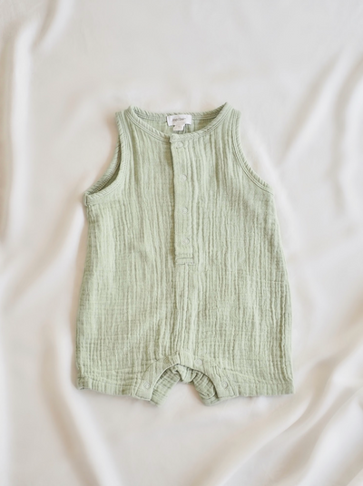Desert Green Sleeveless Shortie Romper - The Cross Decor & Design