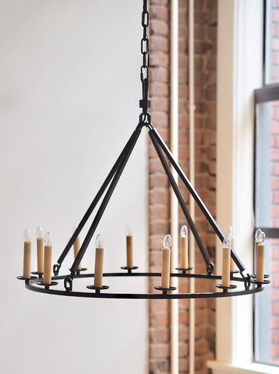 Darlana Aged Iron Chandelier - The Cross Decor & Design