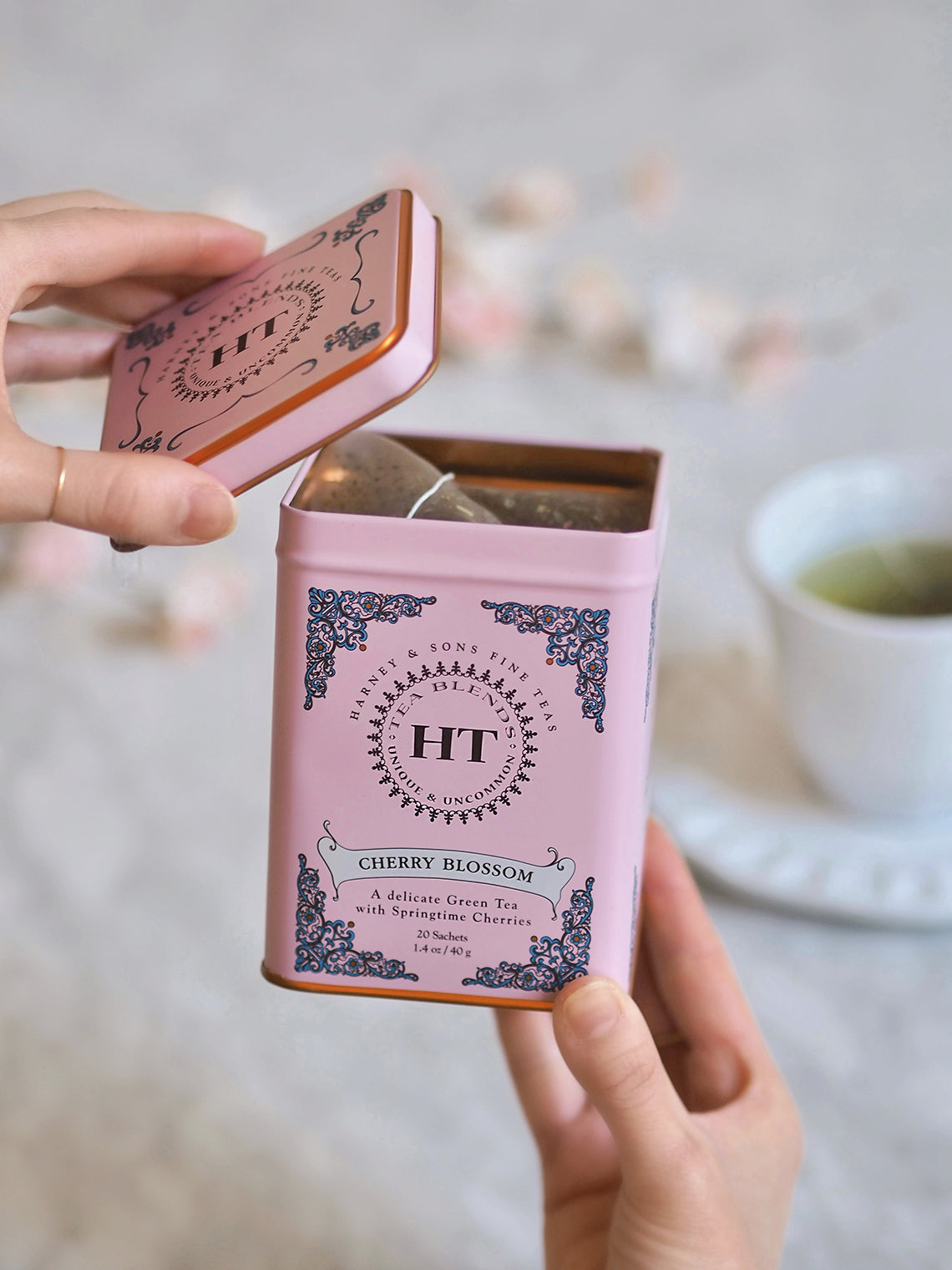 Cherry Blossom Tea Tin - The Cross Decor & Design