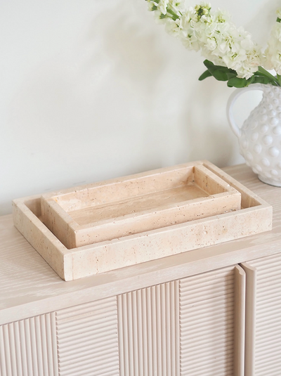 Louise Travertine Tray - The Cross Decor & Design