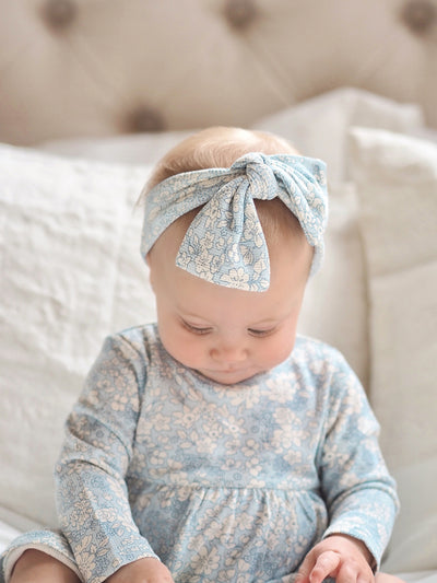 Blue Meadow Floral Headband 0-12M