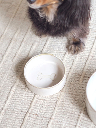 Bonely White Pet Bowls - The Cross Decor & Design