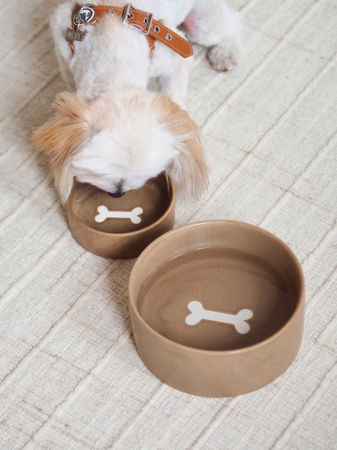Bonely Brown Pet Bowls - The Cross Decor & Design