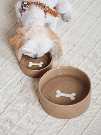 Bonely Brown Pet Bowls - The Cross Decor & Design