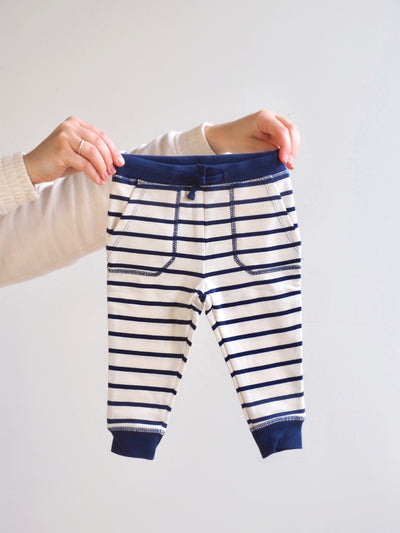 Navy Stripe Raglan Sweatshirt & Jogger Set - The Cross Decor & Design