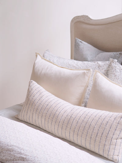 JoJo Ivory/Blue Grey Lumbar Pillow | 14x40 - The Cross Decor & Design