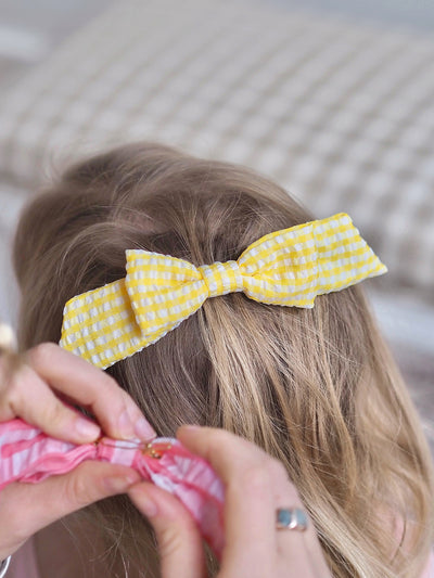 Gingham Hair Bows - The Cross Decor & Design