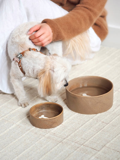 Bonely Brown Pet Bowls - The Cross Decor & Design