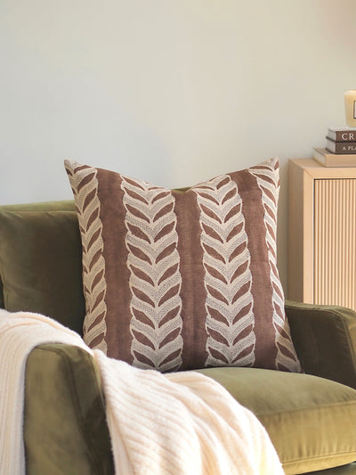 Claire Mocha Pillow | 22x22