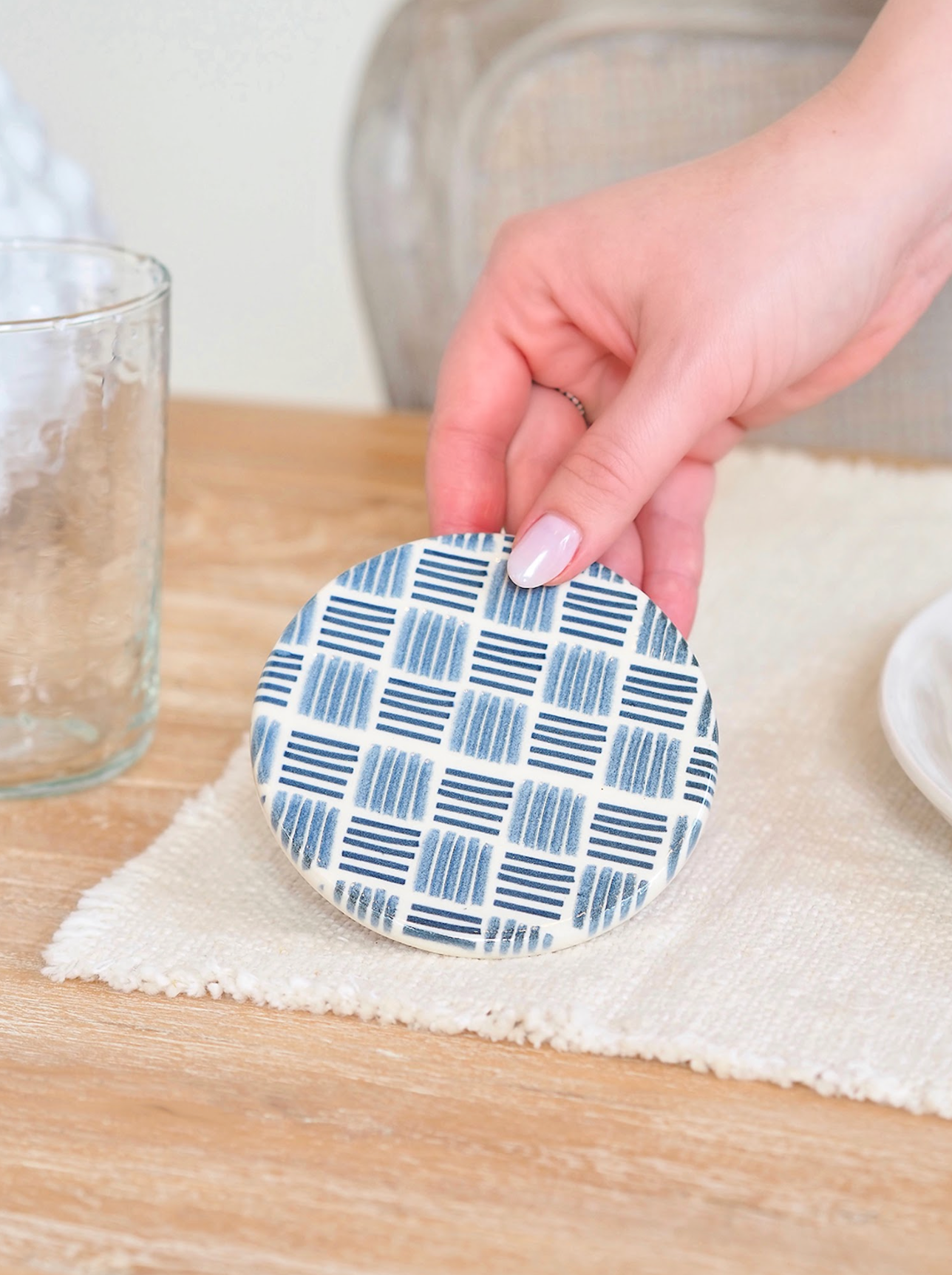 Blue Tile Coasters - The Cross Decor & Design