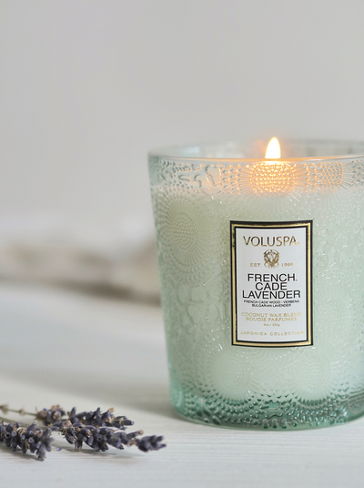 French Cade Lavender Boxed Candle - The Cross Decor & Design