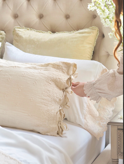 Ines Parchment Bedding - The Cross Decor & Design