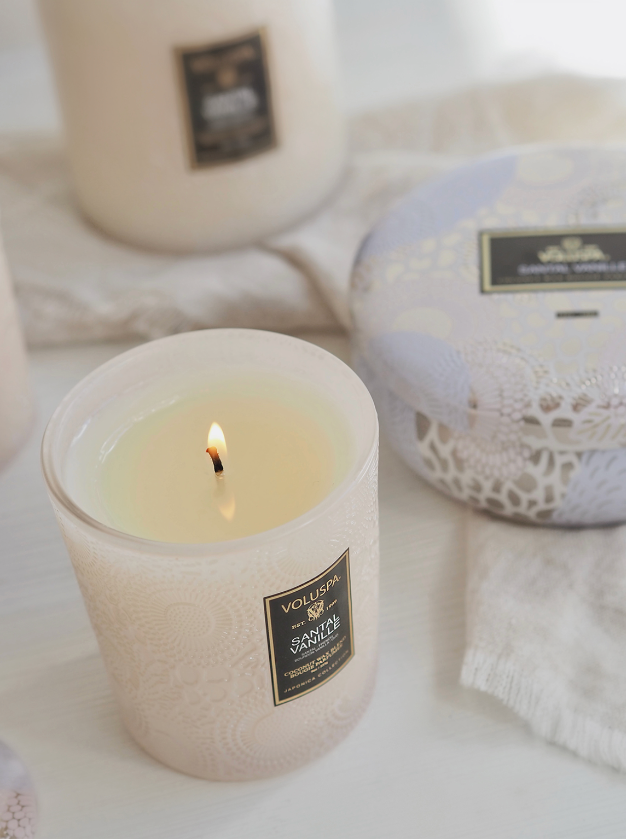 Santal Vanille Classic Boxed Candle - The Cross Decor & Design
