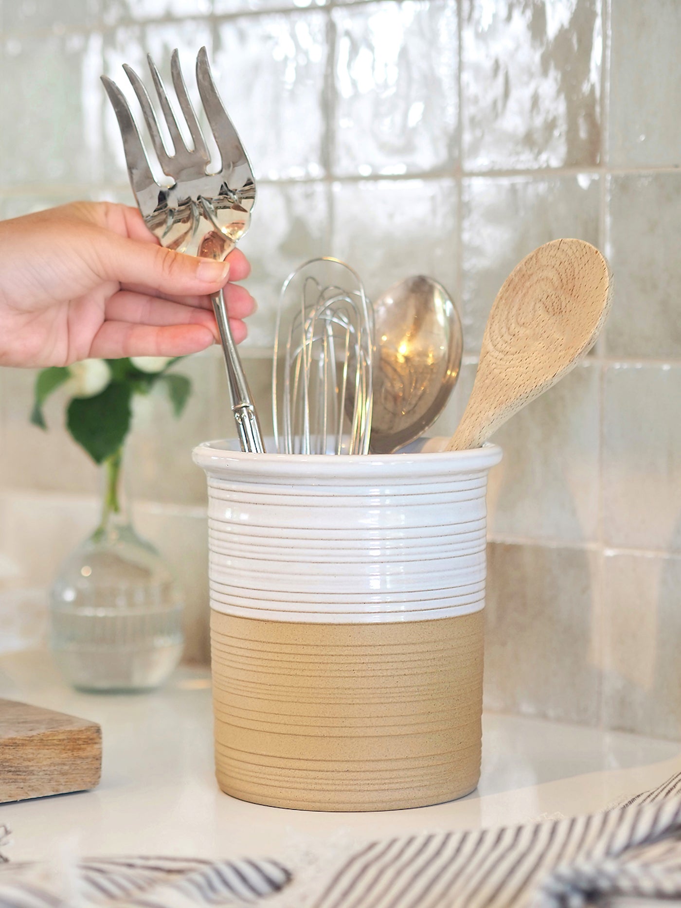 Tavaris Utensil Holder - The Cross Decor & Design