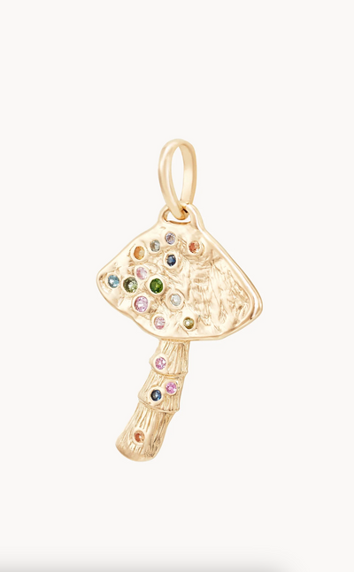 Golden Journey Mushroom Necklace | 10K Gold - The Cross Decor & Design