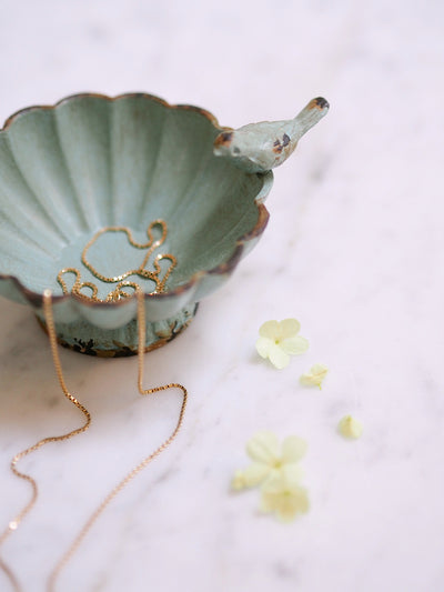 Decorative Sage Pewter Bowl with Bird - The Cross Decor & Design