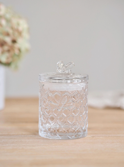 Honeycomb Jar with Bee - The Cross Decor & Design