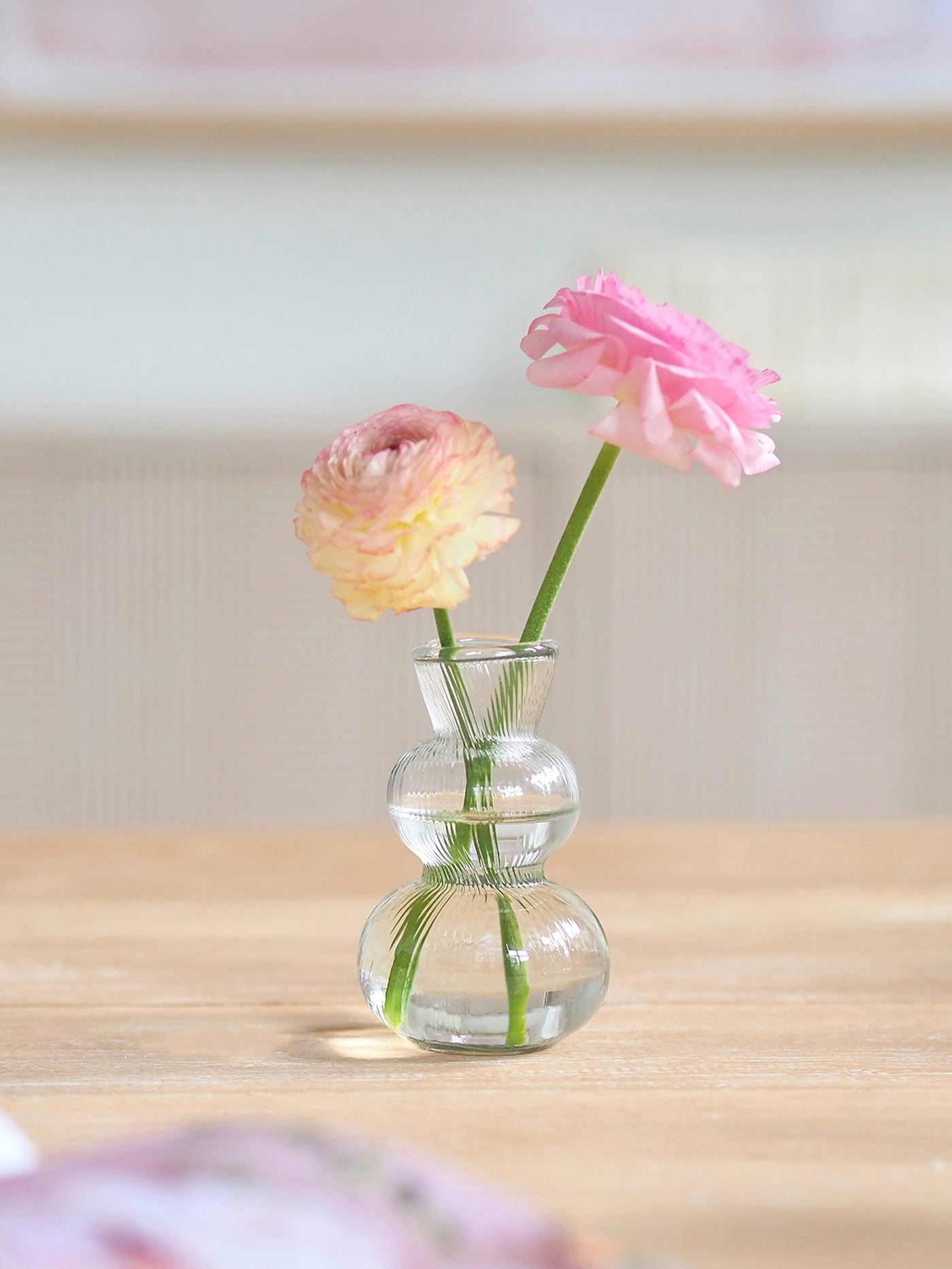 Ribbed Glass Bubble Vase